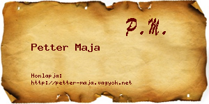 Petter Maja névjegykártya
